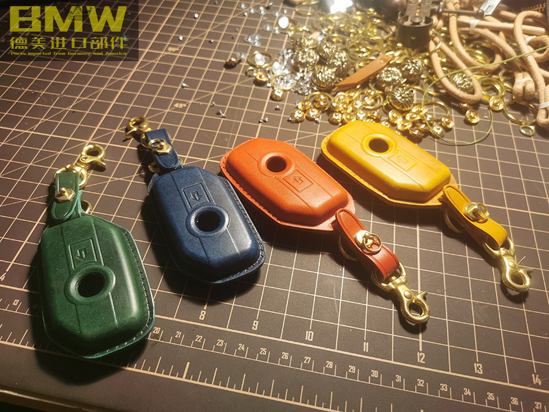 宝马无钥匙R1250 1300GS ADV钥匙壳包牛皮水鸟摩托车遥控钥匙保护