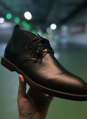 头层牛皮马丁靴男高帮鞋黑色休闲皮靴真皮潮靴欧美中帮短靴男靴子