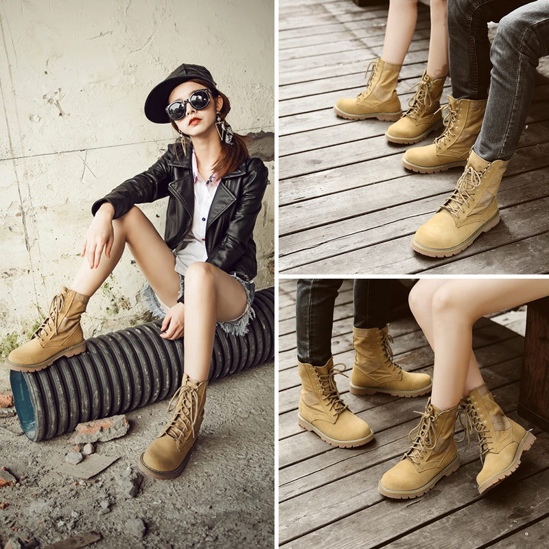 真皮英伦装鞋沙漠骑士牛仔马丁靴