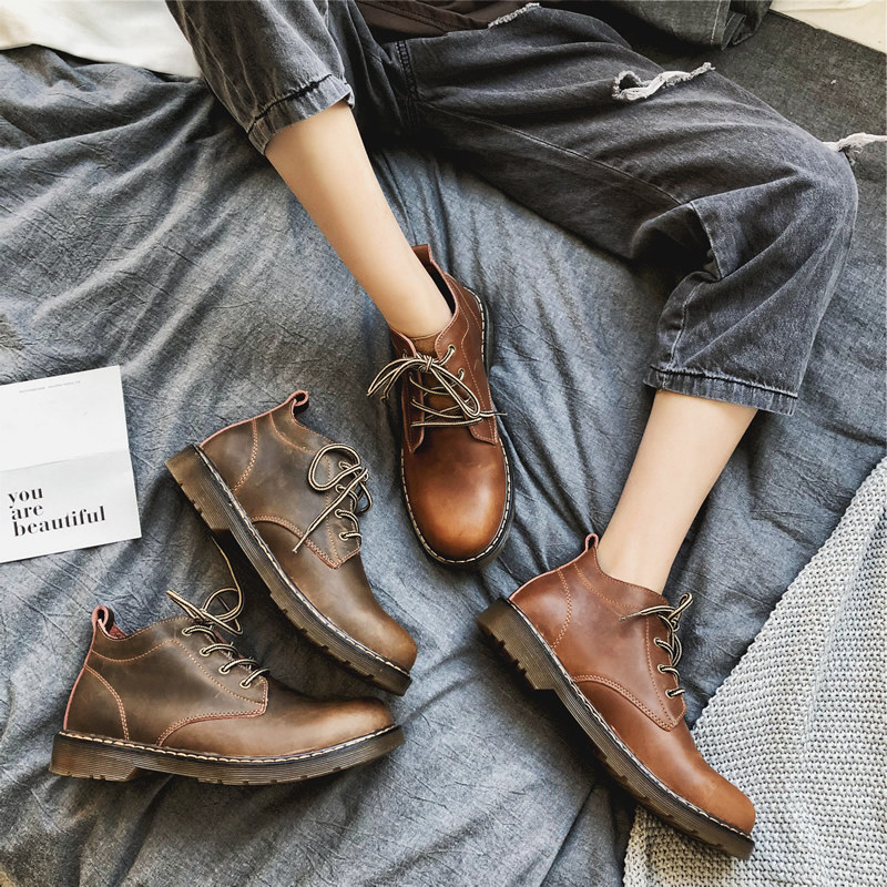 英伦风马丁靴男短靴子夏季潮流百搭男士皮靴复古圆头中高帮工装靴在类目 流行男鞋, 靴子中 - 来自Buy2taobao.com提供专业的淘宝代购服务