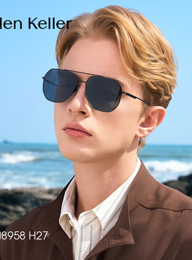 海伦凯勒近视墨镜男多边形钓鱼路亚专用偏光飞行员酷酷的太阳眼镜