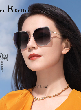 海伦凯勒太阳镜女款2025新款旅游拍照墨镜偏光防紫外线近视配度数