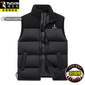啄木鸟中青年羽绒棉马甲外穿男秋冬贴身立领保暖背心内穿坎肩外套
