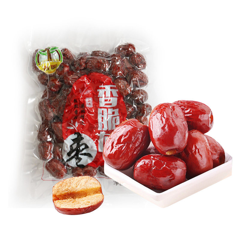 古园脆灰枣160gx2袋装 零食无核红枣 好吃噶嘣脆单品包邮香酥脆枣
