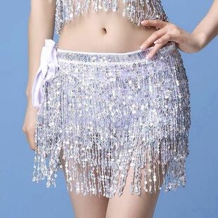 肚皮舞腰链初学者爵士舞臀巾smart印度腰巾腰带腰封亮片流苏腰饰