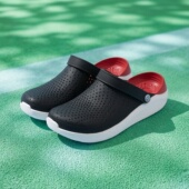 女包头拖凉鞋 男休闲外穿防滑沙滩鞋 批发 一代克罗格洞洞鞋 新款