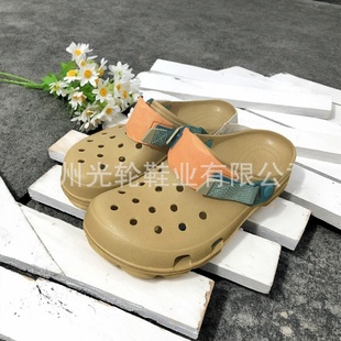 新款特林洞洞鞋夏季男款女款情侣耐磨防滑凉拖鞋男女EVA包头拖