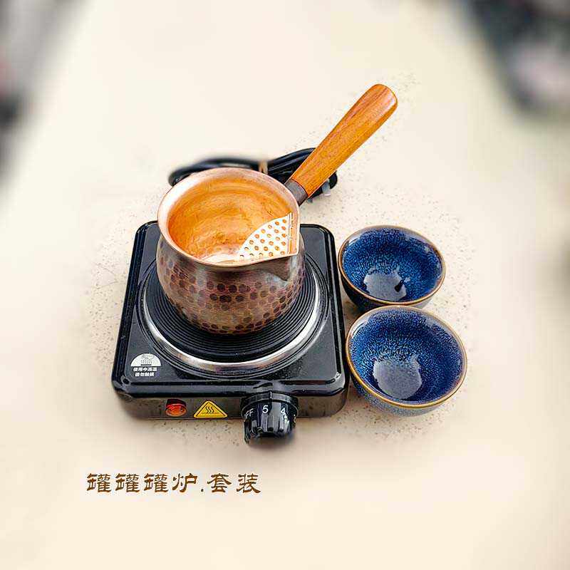 罐罐茶围炉煮茶炉纯紫铜茶罐铜茶壶电热炉子电陶炉冲茶器具一整套,餐饮具,冲茶器,淘宝优惠券,粉丝福利购,淘宝优惠卷
