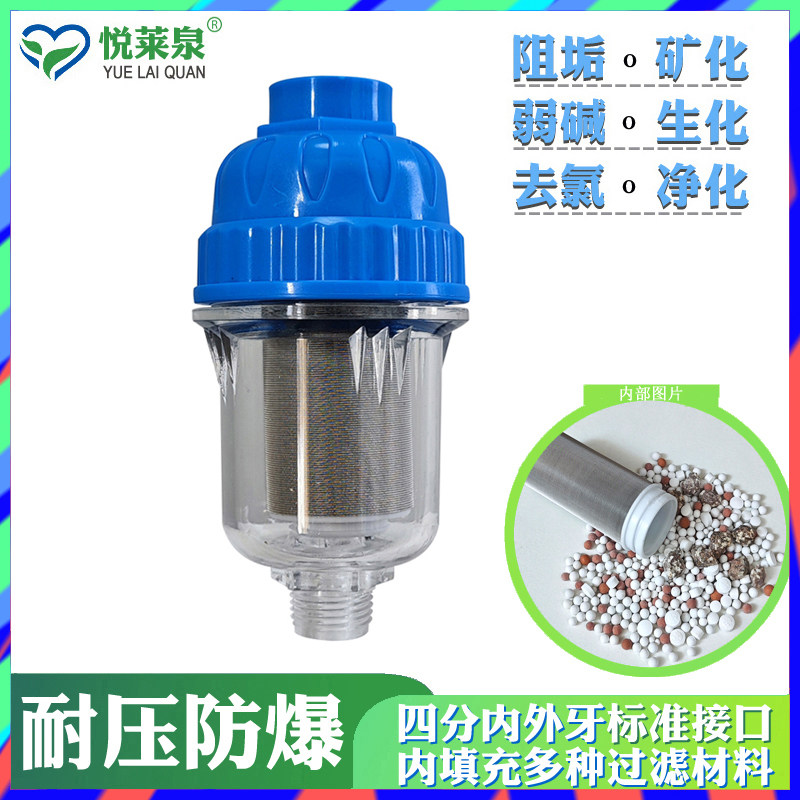 四分前置阻垢器净水器SPA沐浴器花洒过滤器后置养生能量滤水FOF