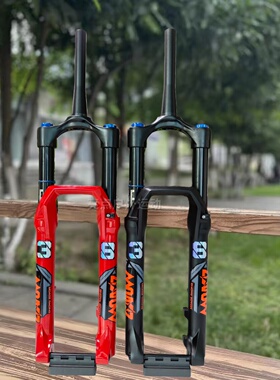 玛卡威前叉38管170行程阻尼避震山地自行车27.5/29寸锁死气压前叉