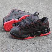 休闲潮流百搭反光D3鞋 黑红色OSIRIS厚底面包鞋 男气垫运动滑板鞋 子