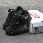 厚舌款 GLOBE厚舌款 滑板鞋 纯黑色 耐磨减震舒适BMX板鞋 防滑男女DC