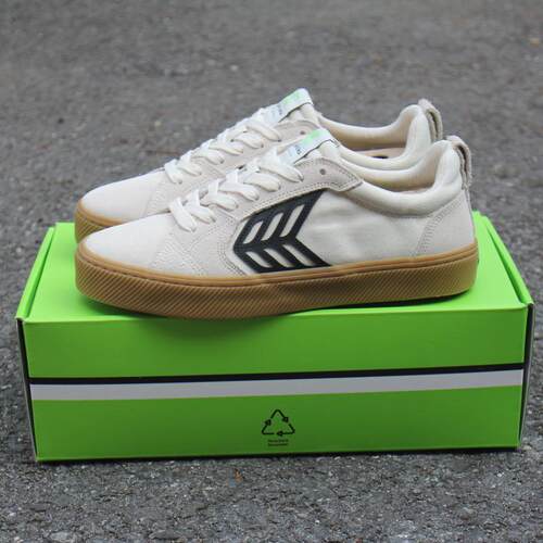 卡优玛麂皮低帮系带滑板鞋耐磨