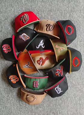 绣花47帽球员帽平檐帽子情侣街头硬顶透气街舞说唱嘻哈匪帮机车帽