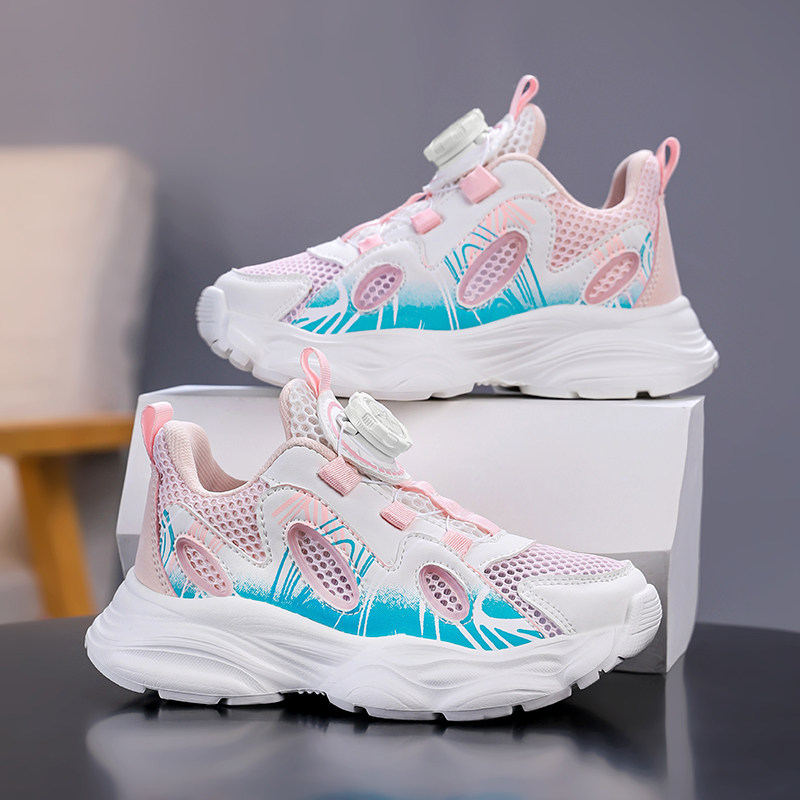 ABCkings女童鞋子夏季新款儿童单网透气运动鞋软底轻便防滑跑步鞋