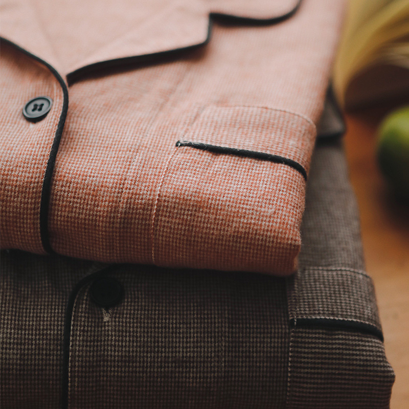 安好磨毛绒布情侣睡衣男