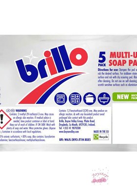 英国Brillo钢丝棉百洁布 擦布 专业家务清洁擦洗用 原装进口