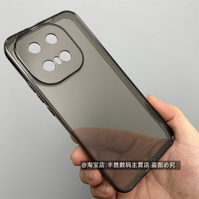 适用iQOO15手机壳爱酷15保护套iQ0015硅胶镜头小孔全包直角边半透黑透明软壳防摔简约男女新款