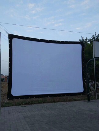 加厚帆布圆角户外老式流动电影银幕放映机投影幕银幕棉绳每捆25米