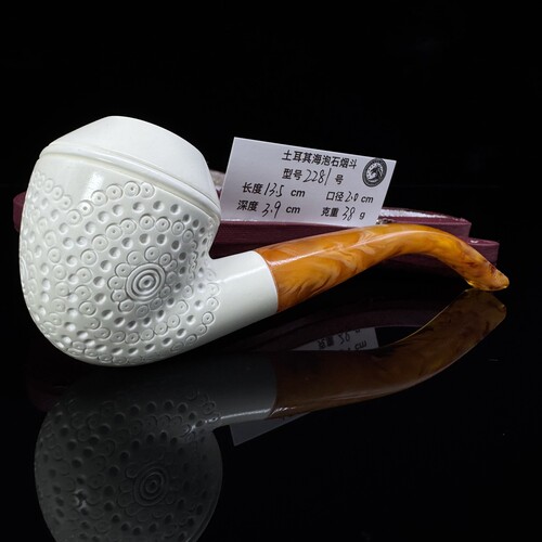 土耳其海泡石烟斗2281特级雪花料大师手工雕刻签名