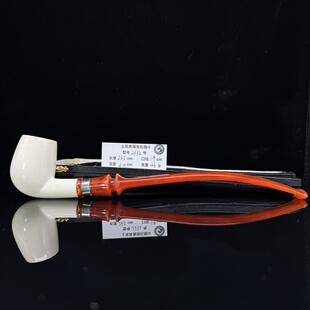 土耳其海泡石烟斗2332长柄阅读斗特级料大师手工雕刻签名