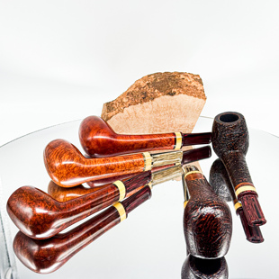意大利老料石楠木烟斗希腊长杆撞球坎伯兰斗嘴进口高档实木烟斗