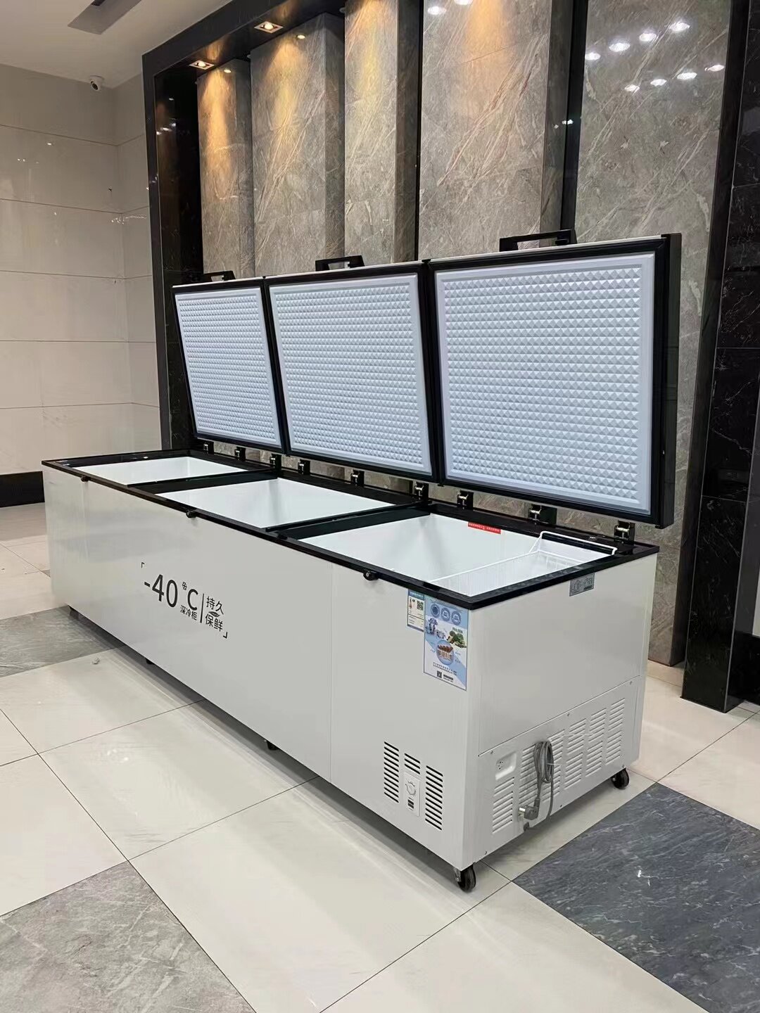 华洋商用大容量卧式铜管超市大冰柜冷藏冷冻迷你家用节能冷冻柜