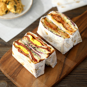 三明治包装 盒手抓饼鸡肉卷纸 纸家用烘焙防油纸三文治汉堡饭团包装