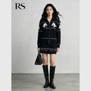 冬装搭配一整套巨好看的韩系精致贵气小香风千金穿搭针织裙子套装