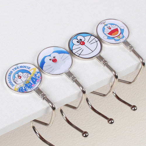 哆啦A梦 叮当猫办公室书包挂钩学生课桌侧边挂包神器便携金属挂勾