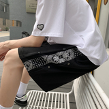 2022男夏季宽松排扣腰果花五分裤休闲短裤B315-K3475P38控48，男装休闲裤，电商B315