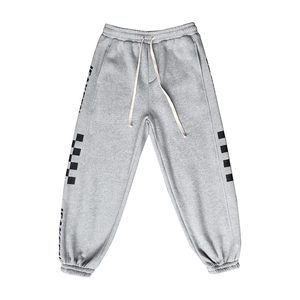 冬季新品港风加绒加厚卫裤青少年宽松印花裤男 K2122 P55控价68图片