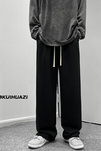 2023春季新款男士纯色宽松直筒拖地裤K3678 P45控58图片
