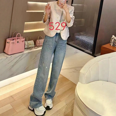 【3.30慧姐大码女装】2026新款牛仔钻裤子JM529-