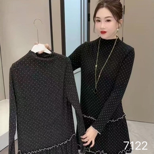 【12.16慧姐大码女装】2025新款款波点长上衣SFY7122-