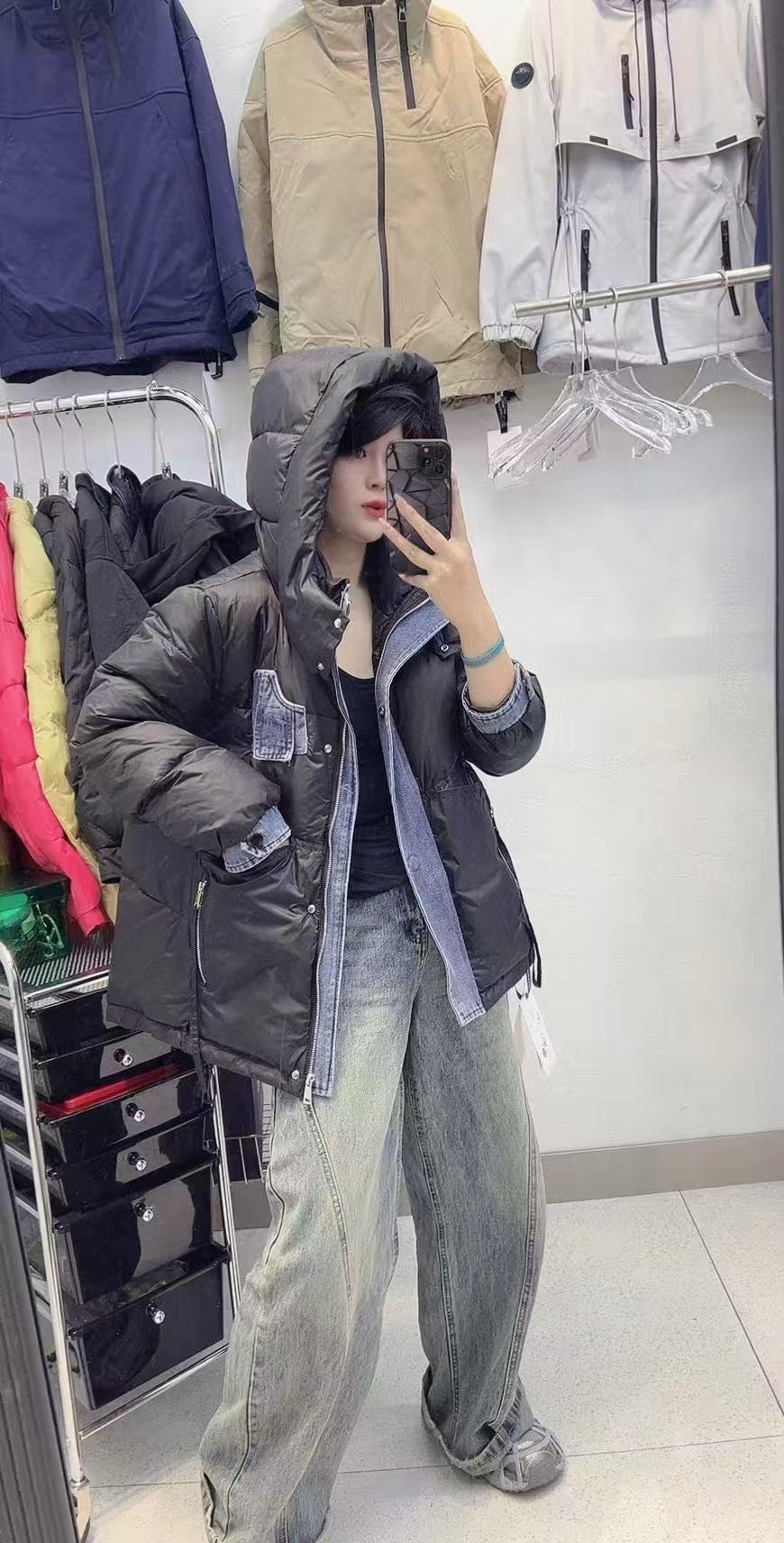 【11.19诗语美美哒】2025新款羽绒服拼接牛仔外套JR5359-