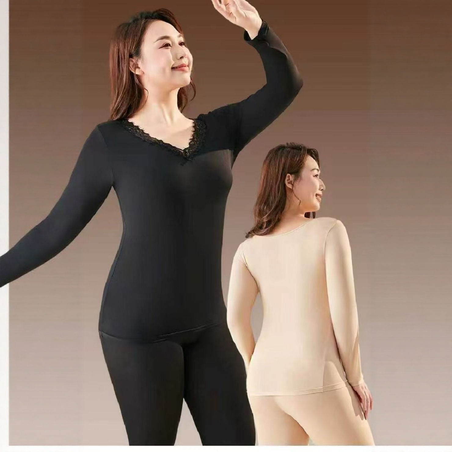 【11.26慧姐大码女装】2025新款三木蕾丝边套装HLG-