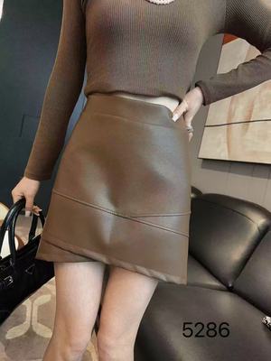 【1.15慧姐大码女装】2025新款皮裙DTT5286-