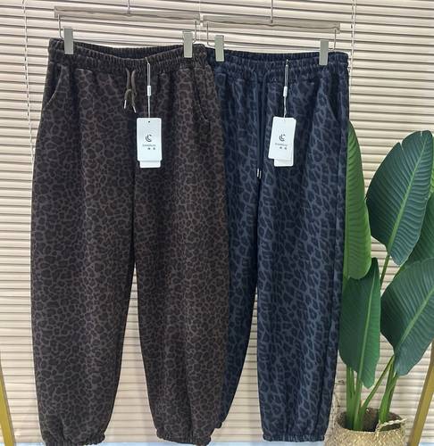 【11.24慧姐大码女装】2025新款防风豹纹裤子HSY-