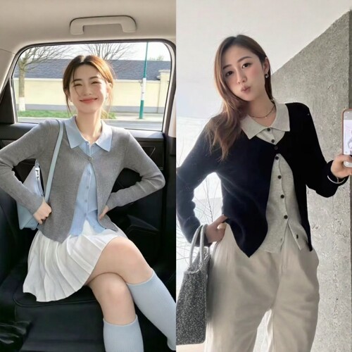 【9.24慧姐大码女装】2026针织开衫CC橙830-