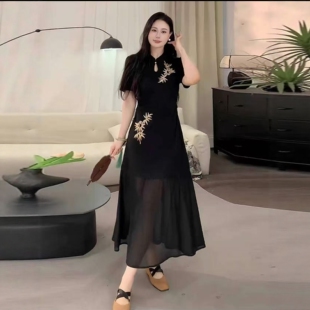 【5.14慧姐大码女装】2026新款旗袍连衣裙ZM曼9289-