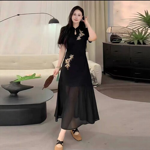 【5.14慧姐大码女装】2026新款旗袍连衣裙ZM曼9289-