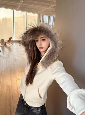 【11.18慧姐大码女装】2025新款加绒防风毛领外套CZ25391-