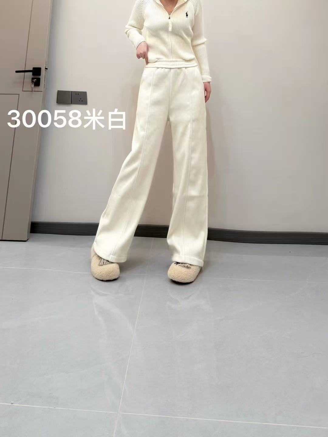 【11.5慧姐大码女装】2025新款加绒针织羊绒裤子LL琳30058-