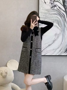 【12.3慧姐大码女装】2025新款小香风粗纺套装XQGG8763-