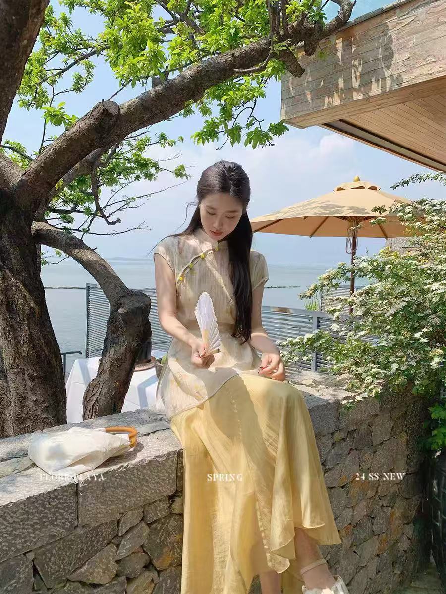 【5.31慧姐大码女装】2025新款禅意套装YSD1069-