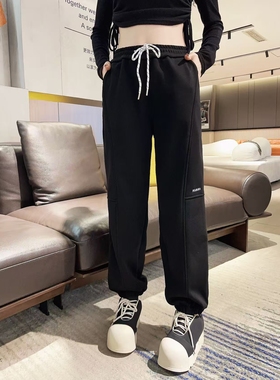 【11.13慧姐大码女装】2025新款加绒高端卫裤DFE6616-