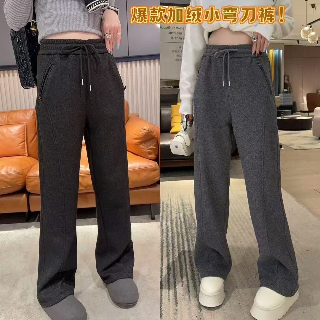 【12.2慧姐大码女装】2025新款羊毛裤子DFE霏6619-