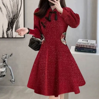 【12.5慧姐大码女装】2025新款高端连衣裙HMD2049-