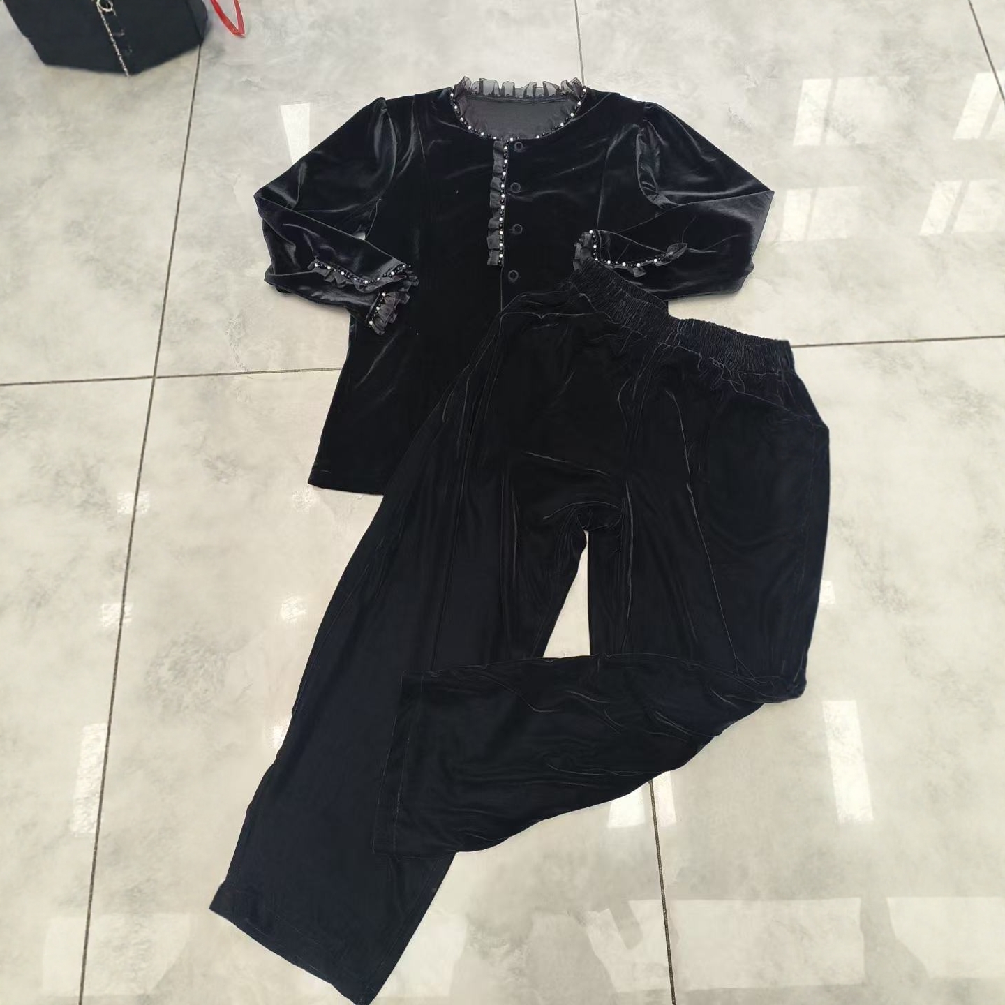 【12.5慧姐大码女装】2025新款裤子BLS25153-7140